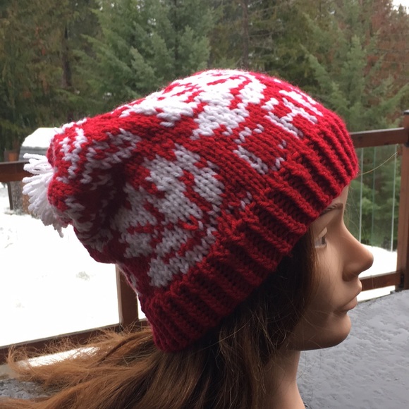 Hand Knit Canada Hat - Picture 2 of 6